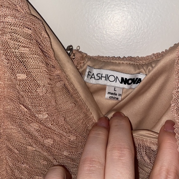 Nude crop top with ruche detail size L - Picture 4 of 6